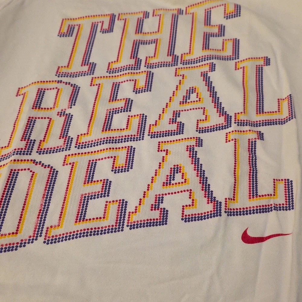 Nike White 'The Real Deal' Women's Tee. Size Med.